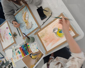 Malba akvarelem s Toy_Box